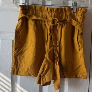 Linen Blend High Waist shorts- size small